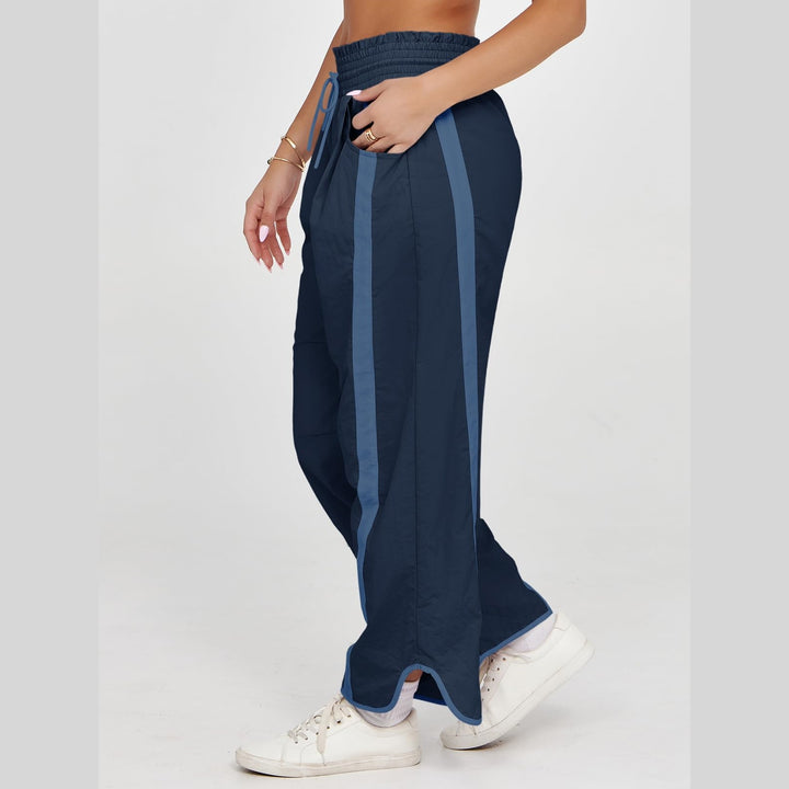 Women’s Y2K Color Block Wide Leg Pants