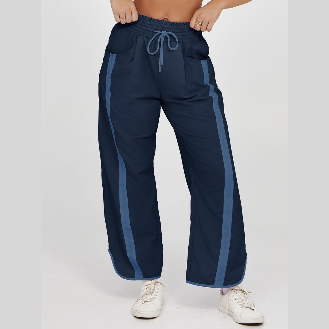Women’s Y2K Color Block Wide Leg Pants