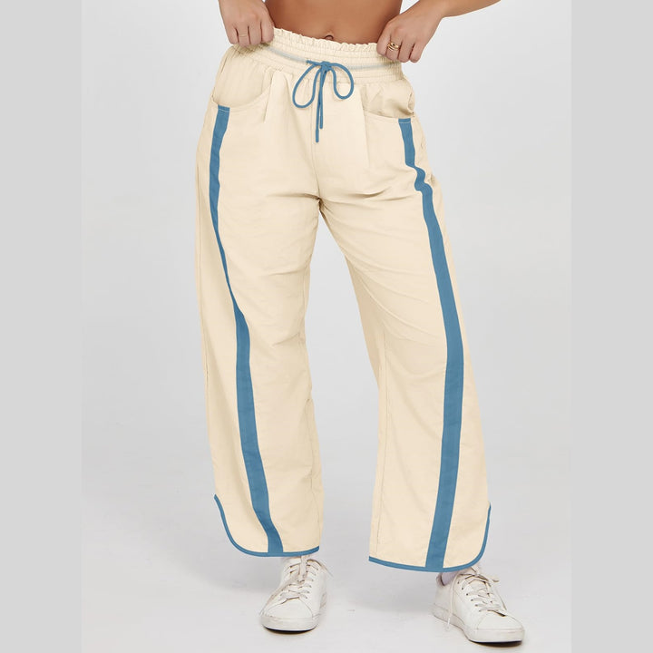 Women’s Y2K Color Block Wide Leg Pants