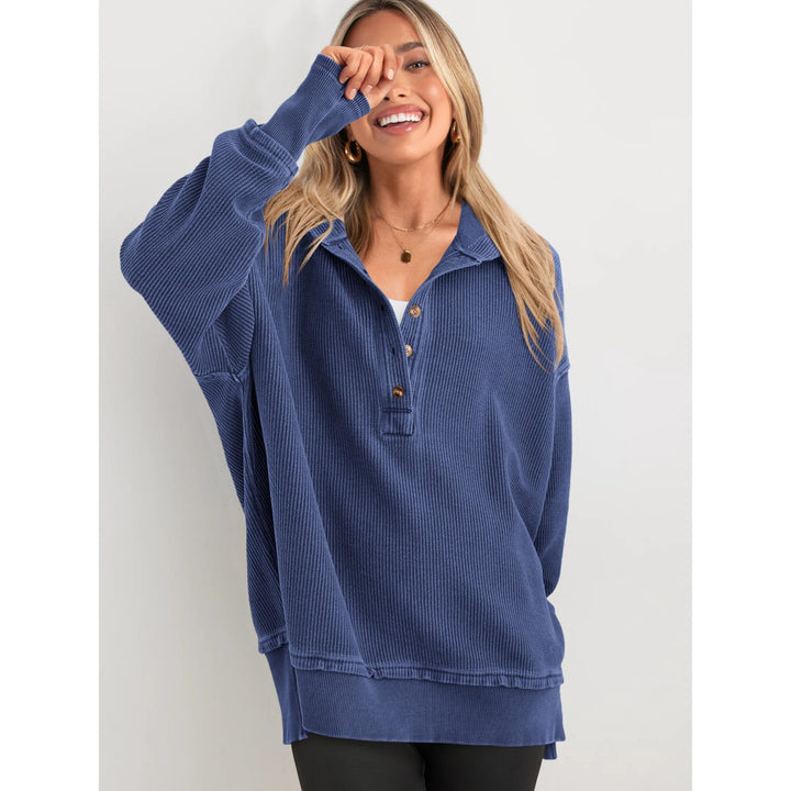 Women’s Oversized Hooded Sweatshirt – Solid Color Relaxed Fit