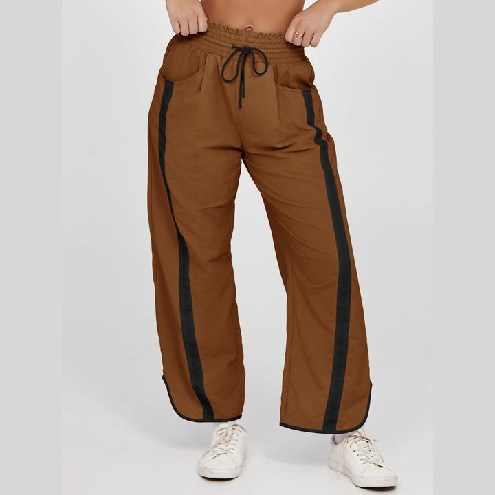 Women’s Y2K Color Block Wide Leg Pants