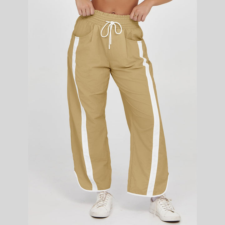 Women’s Y2K Color Block Wide Leg Pants