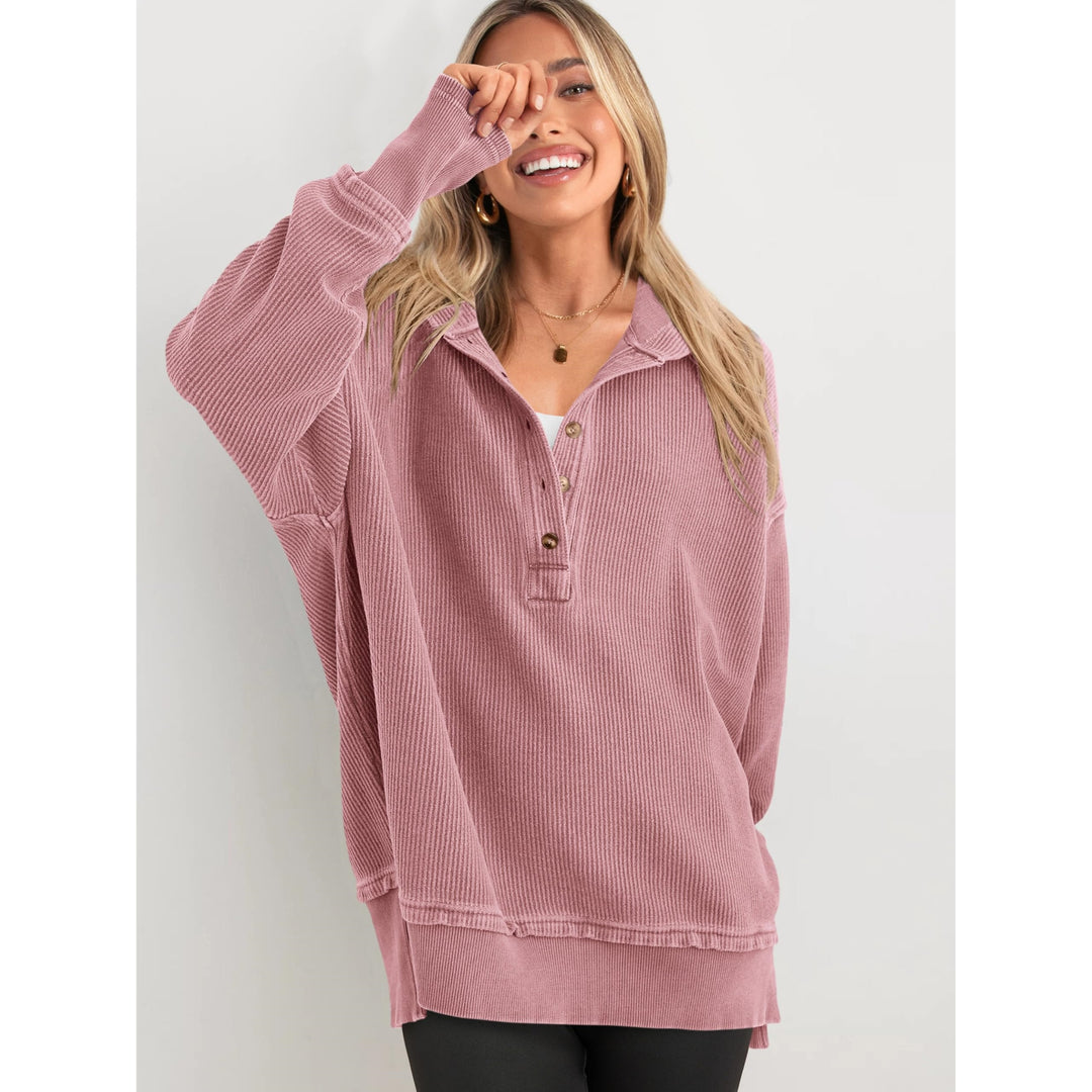 Women’s Oversized Hooded Sweatshirt – Solid Color Relaxed Fit