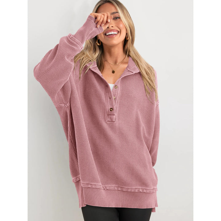 Women’s Oversized Hooded Sweatshirt – Solid Color Relaxed Fit