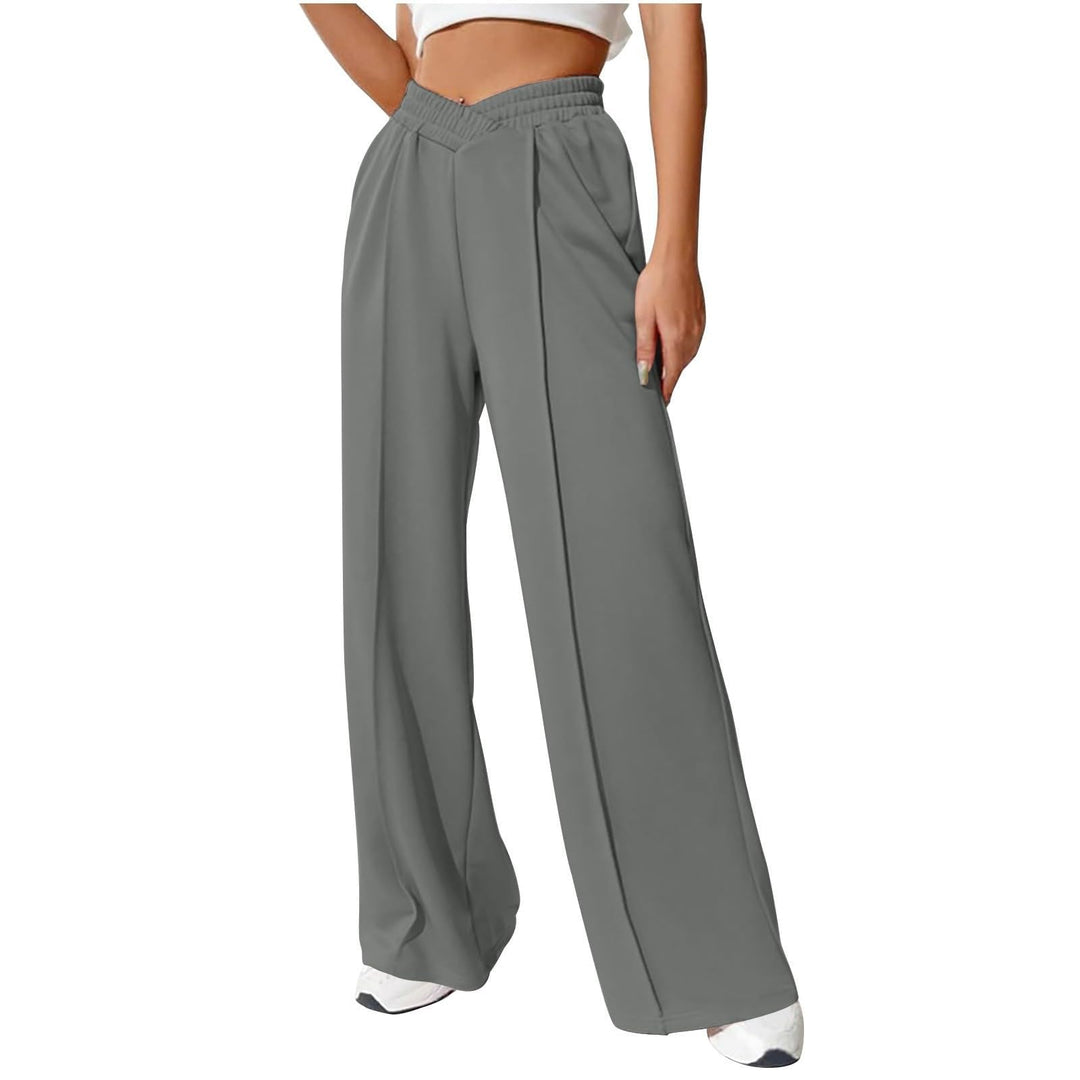 Women’s Casual High Waisted Leg Sweatpants