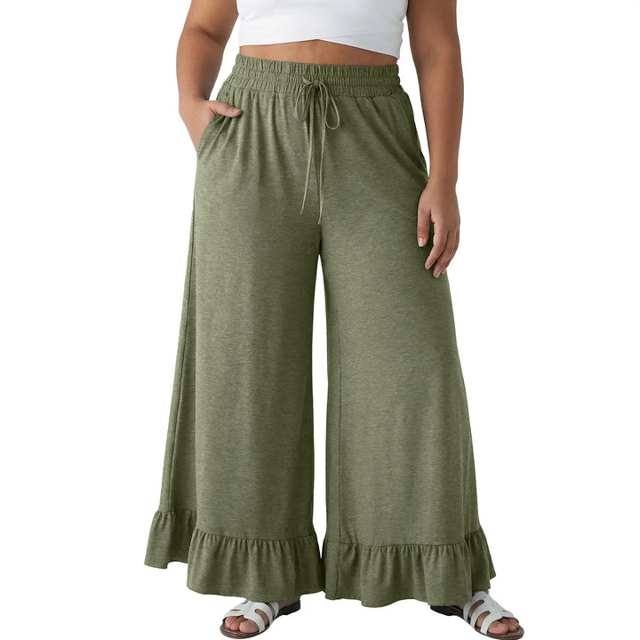 Women’s Ruffle Wide Leg Pants