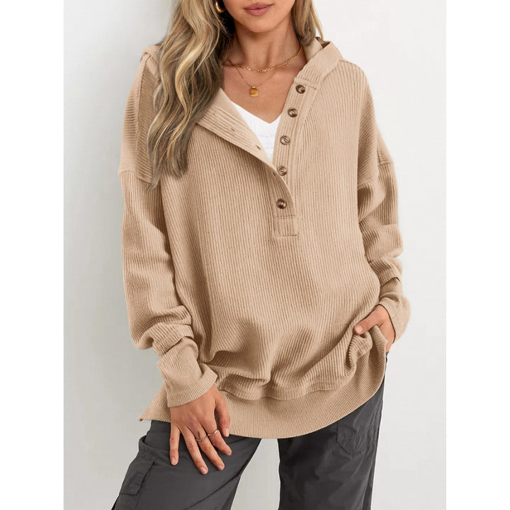 Women’s Oversized Hooded Sweatshirt – Solid Color Relaxed Fit