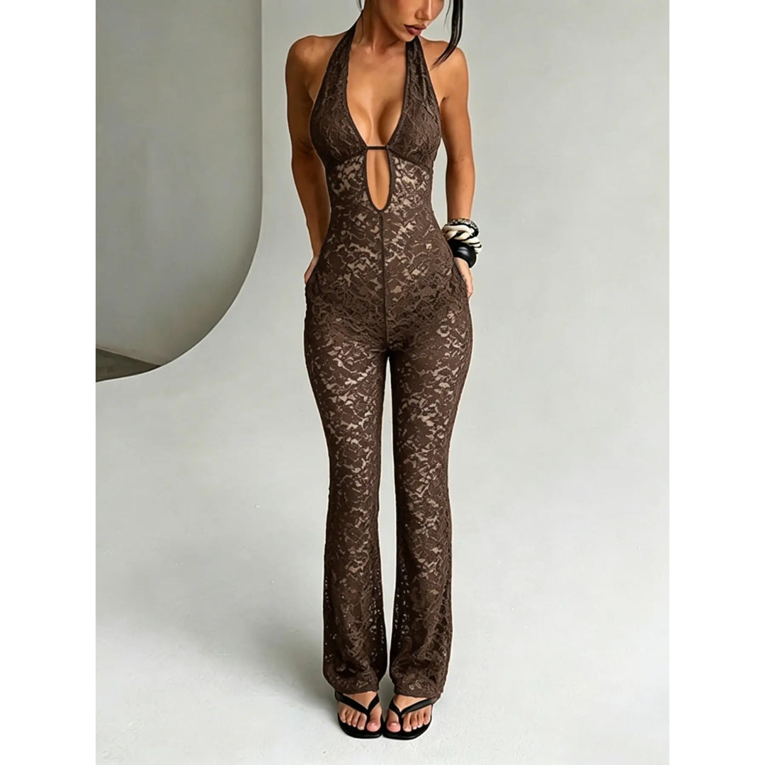 Women’s Lace Halter Jumpsuit