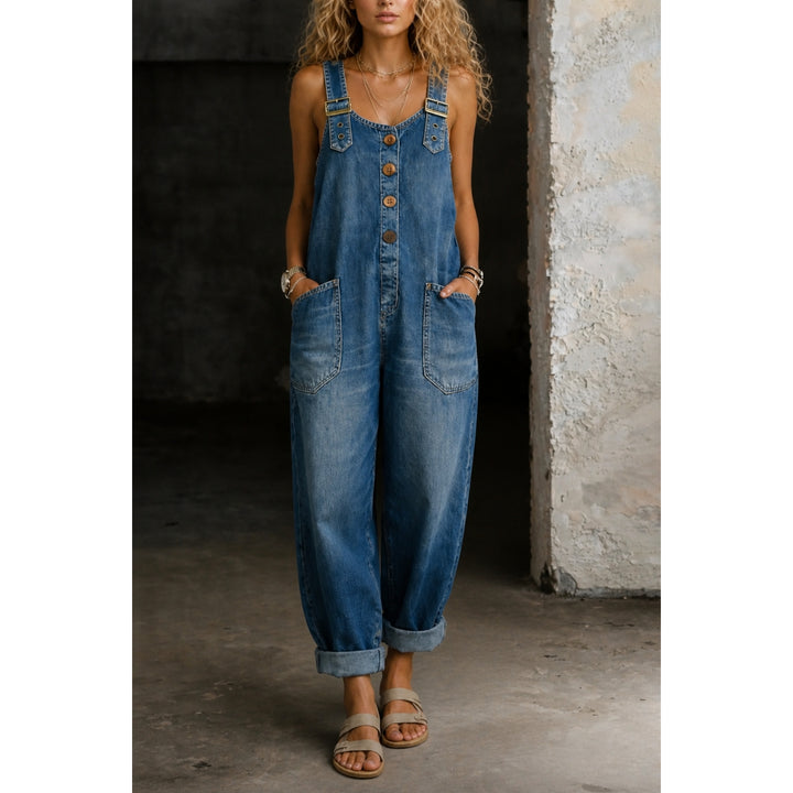 Women's Relaxed Denim Overalls