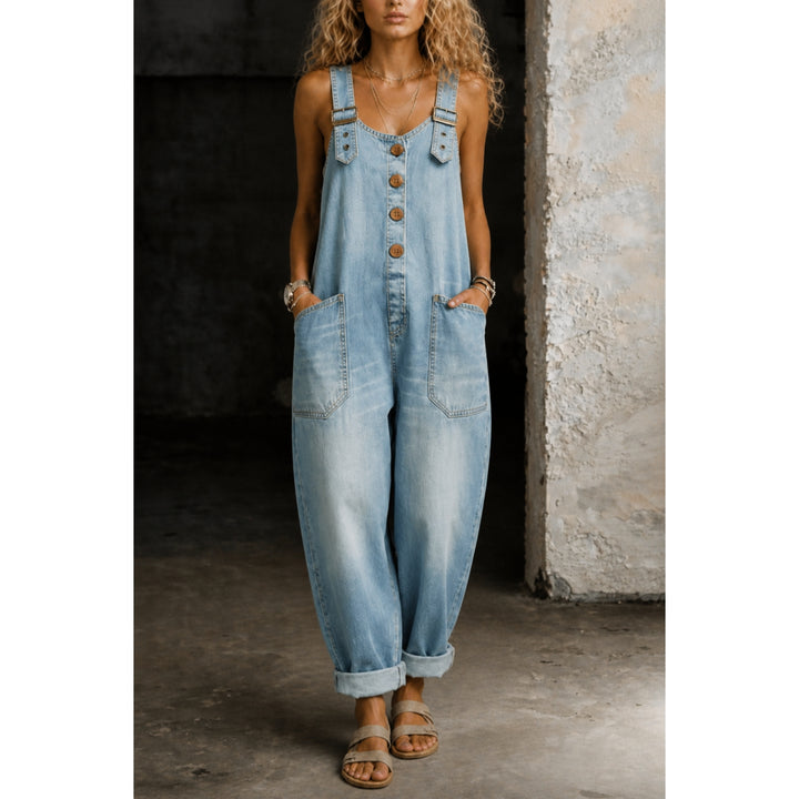 Women's Relaxed Denim Overalls