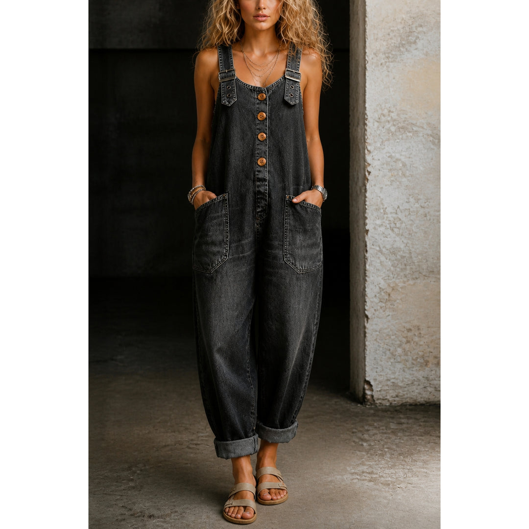 Women's Relaxed Denim Overalls