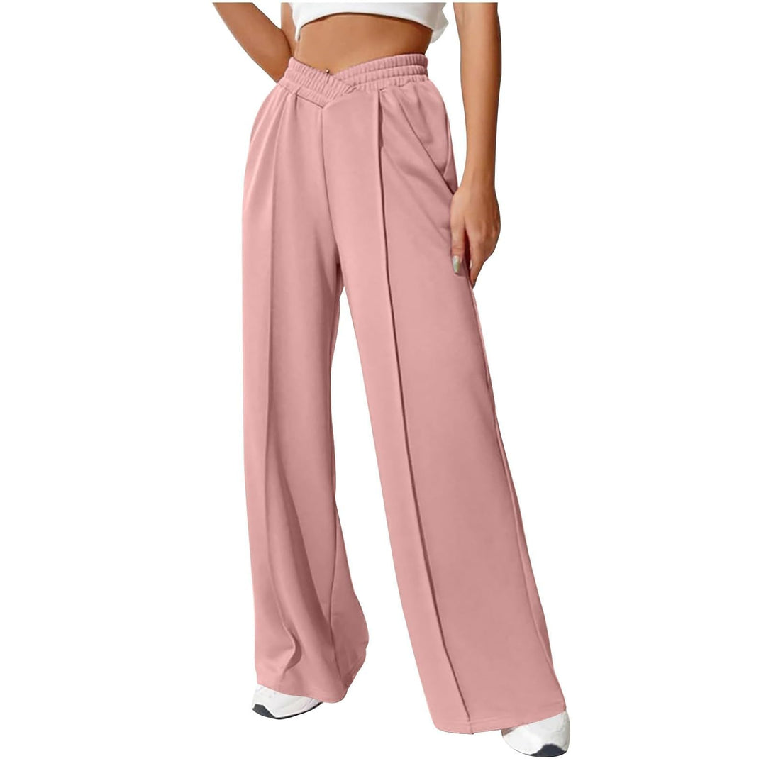Women’s Casual High Waisted Leg Sweatpants