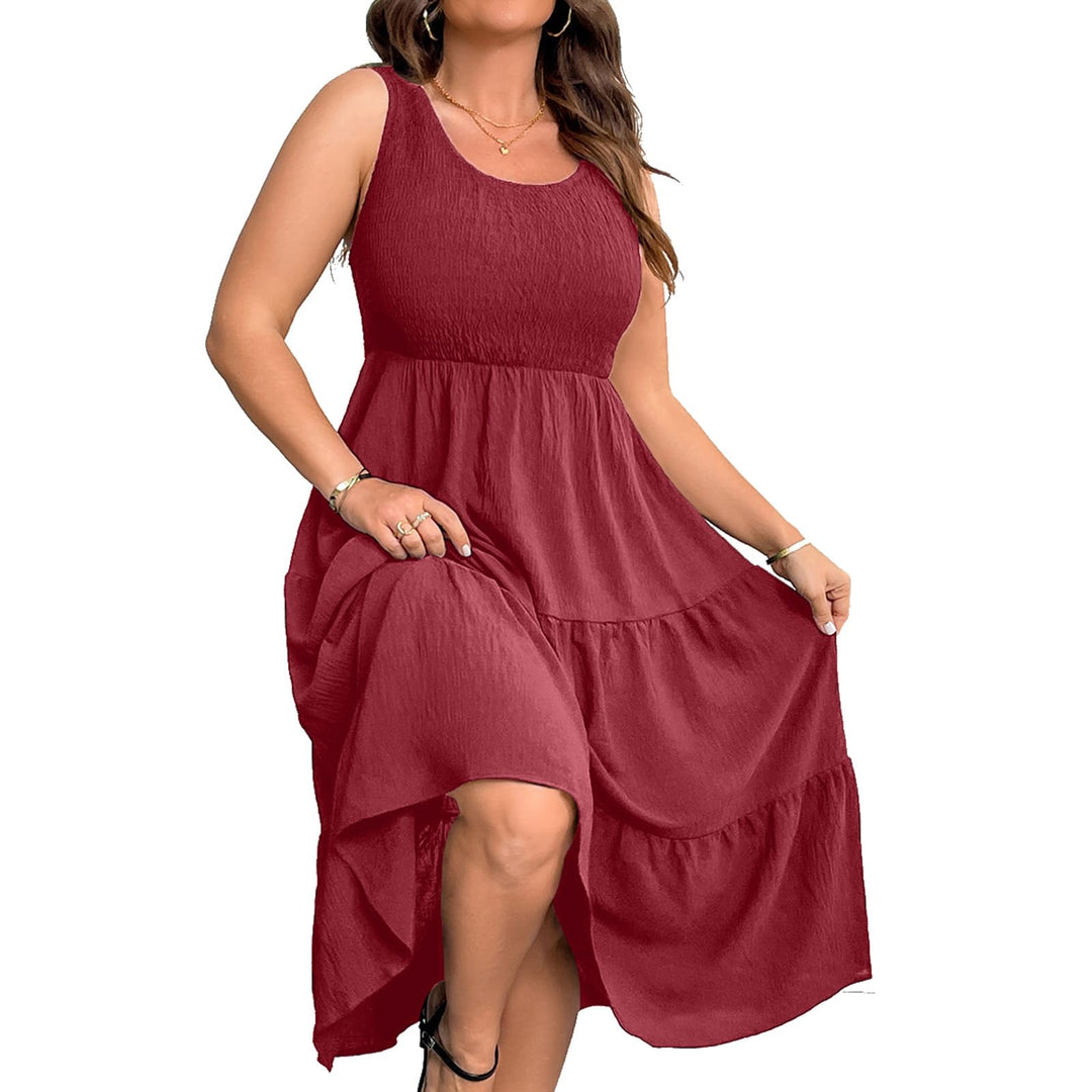 Women’s Plus Size Tiered Maxi Dress