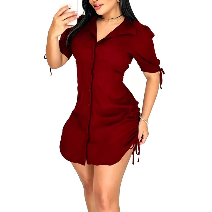 Women’s V Neck Shirt Dress