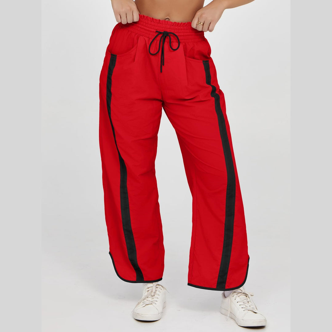 Women’s Y2K Color Block Wide Leg Pants