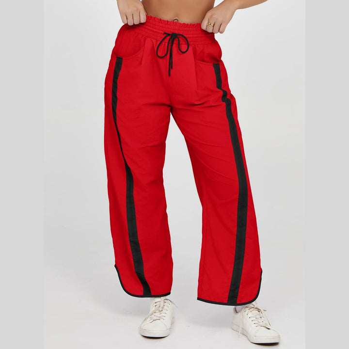 Women’s Y2K Color Block Wide Leg Pants