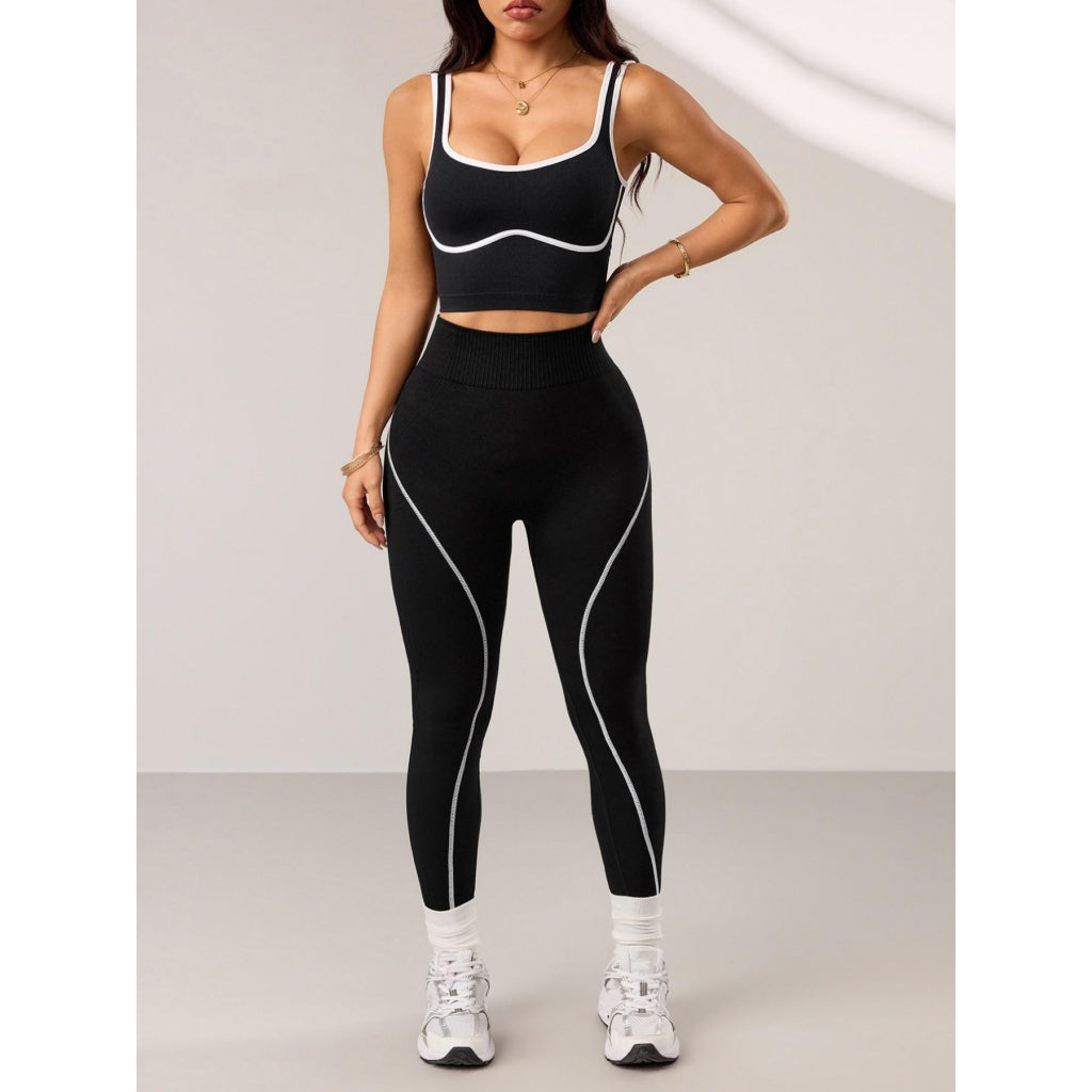 Women’s Seamless Contrast Workout Set