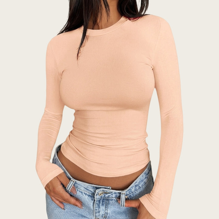 Women’s Slim Fit Crew Neck Long Sleeve Top