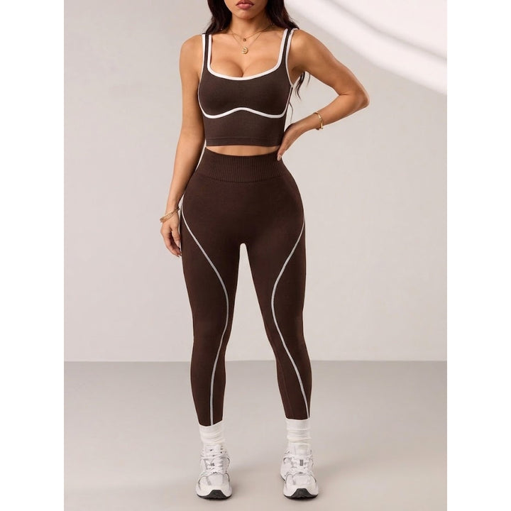 Women’s Seamless Contrast Workout Set