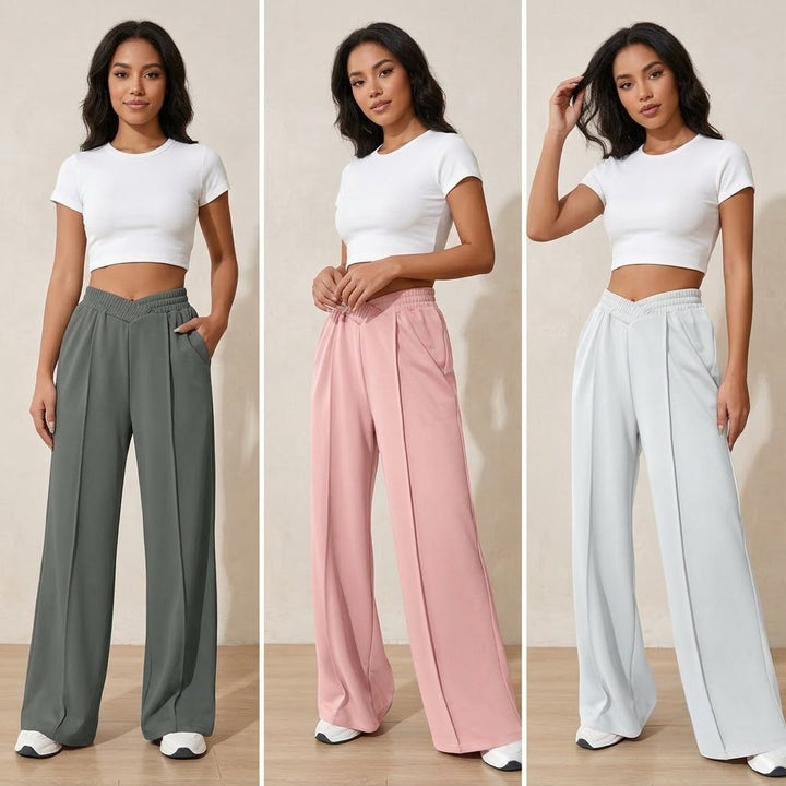 Women’s Casual High Waisted Leg Sweatpants