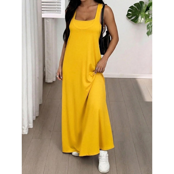 Women’s Solid Color Two Piece Maxi Dress Set