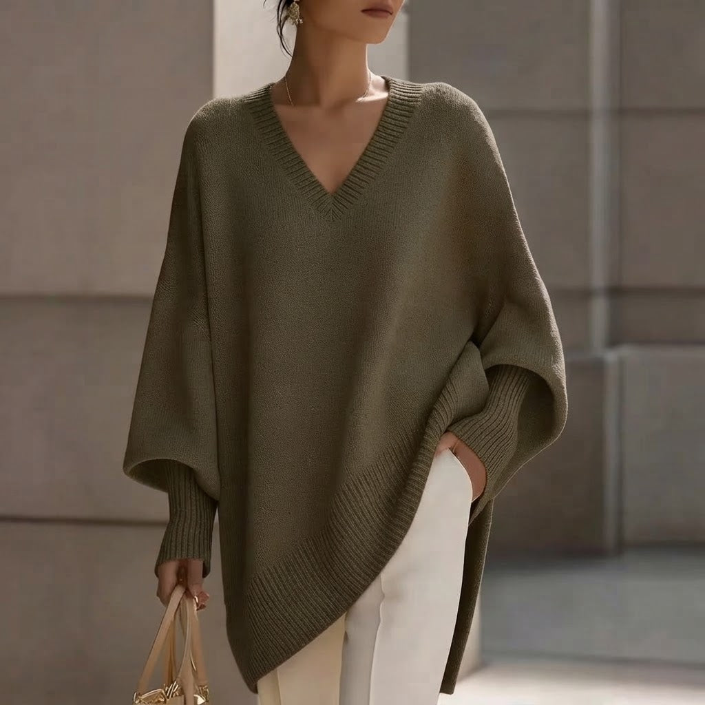 Women’s Oversized V-Neck Sweater