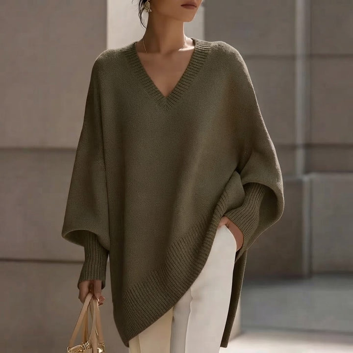 Women’s Oversized V-Neck Sweater
