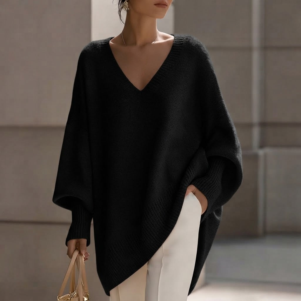 Women’s Oversized V-Neck Sweater