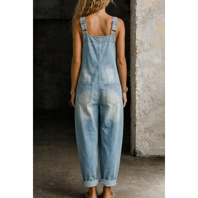 Women's Relaxed Denim Overalls