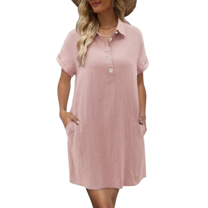 Women’s Casual Button-Down Shirt Dress