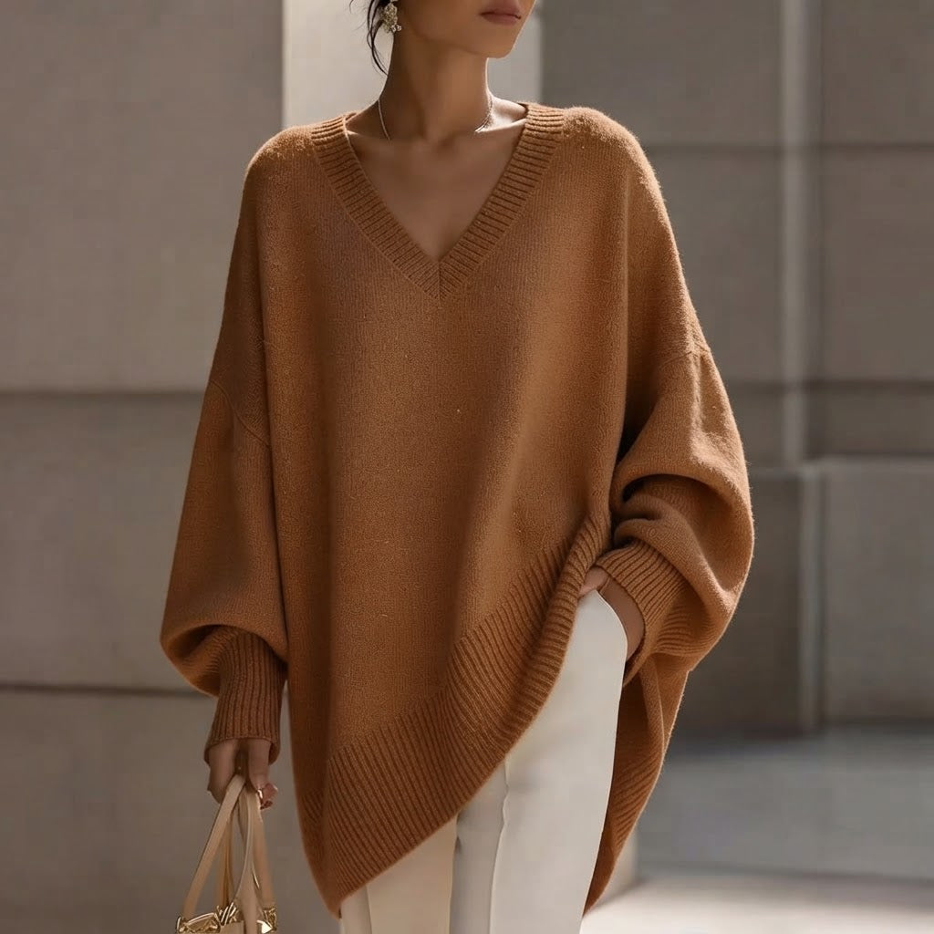 Women’s Oversized V-Neck Sweater