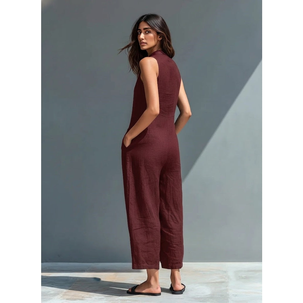 Women’s Linen Blend Jumpsuit