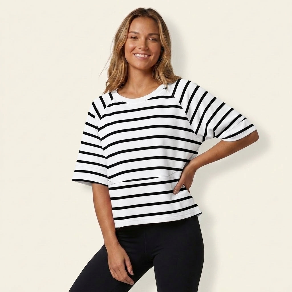 Women’s Flare Sleeve Loose Fit T-Shirt – Casual Chic Top