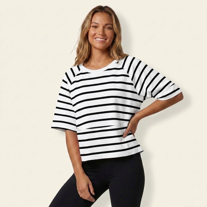 Women’s Flare Sleeve Loose Fit T-Shirt – Casual Chic Top
