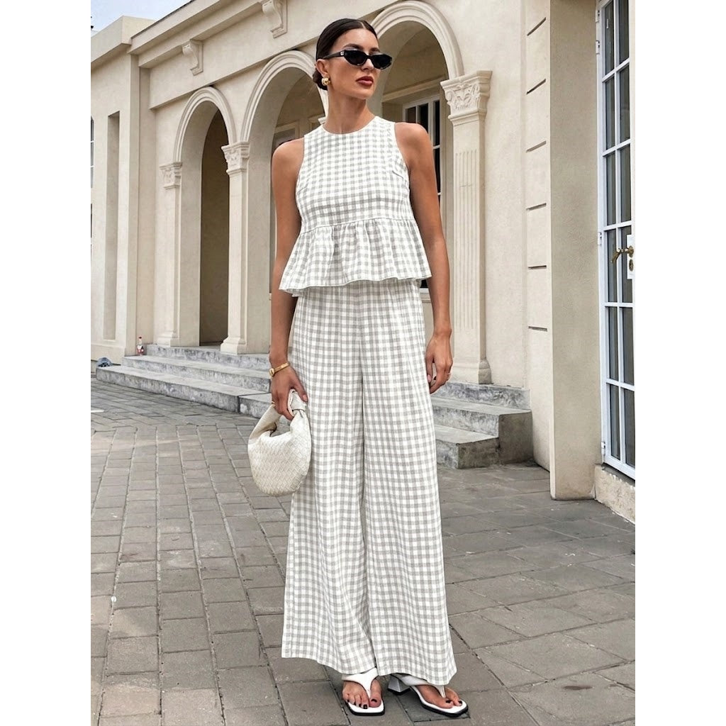 Women’s Ruffle Sleeveless Two Piece Set