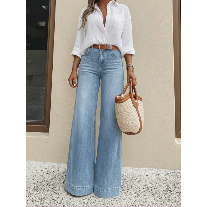 Women’s Vintage Washed Wide Leg Jeans