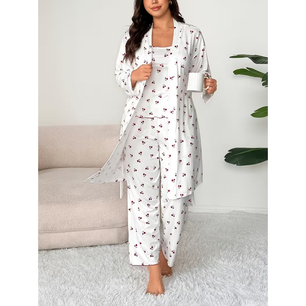 Plus Size Women’s 3-Piece Sleepwear Set
