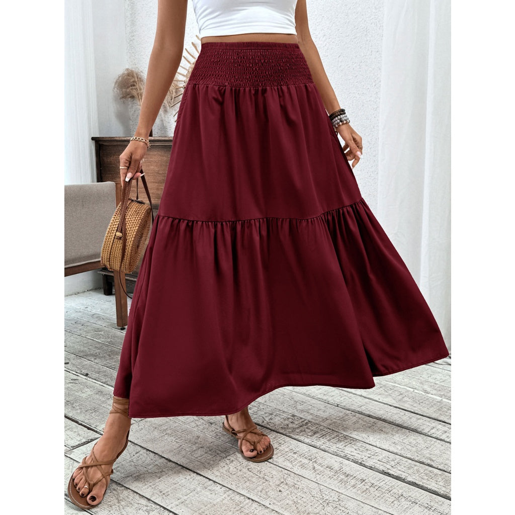 Women’s High Waisted A-Line Maxi Skirt
