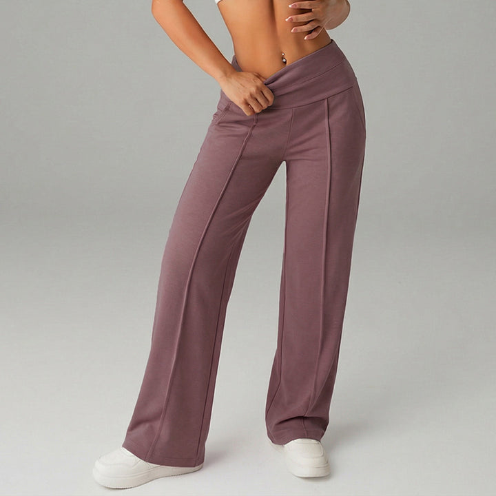 Women’s High-Waisted Straight-Leg Stretch Casual Pants