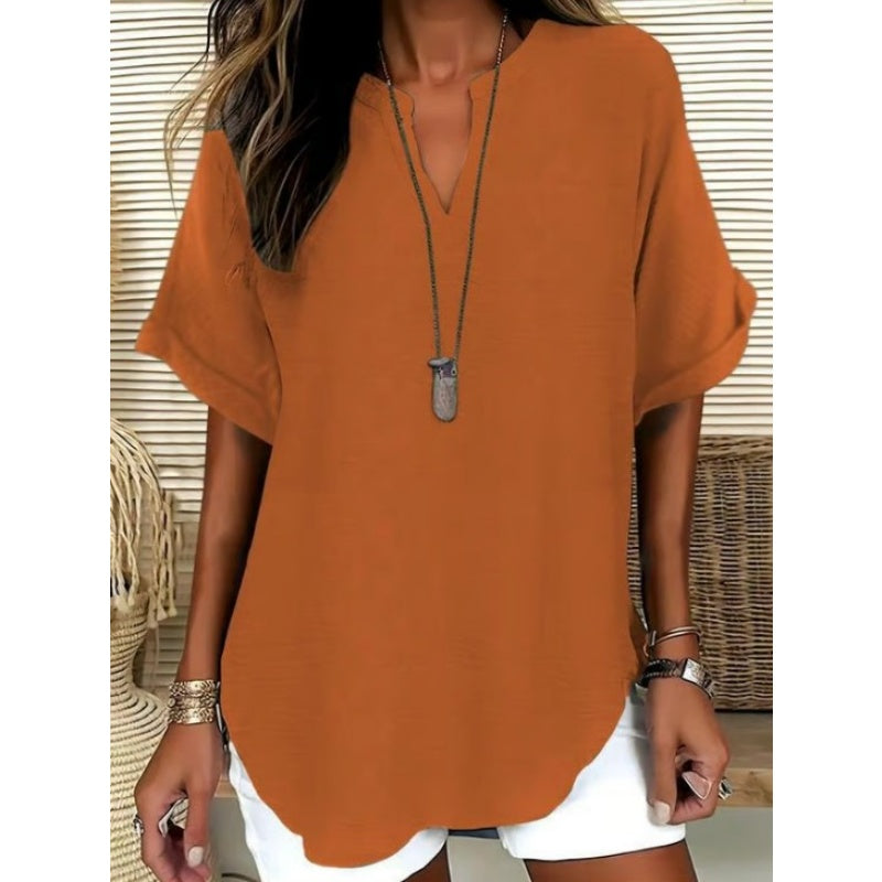 Women’s Oversized V-Neck Casual Blouse