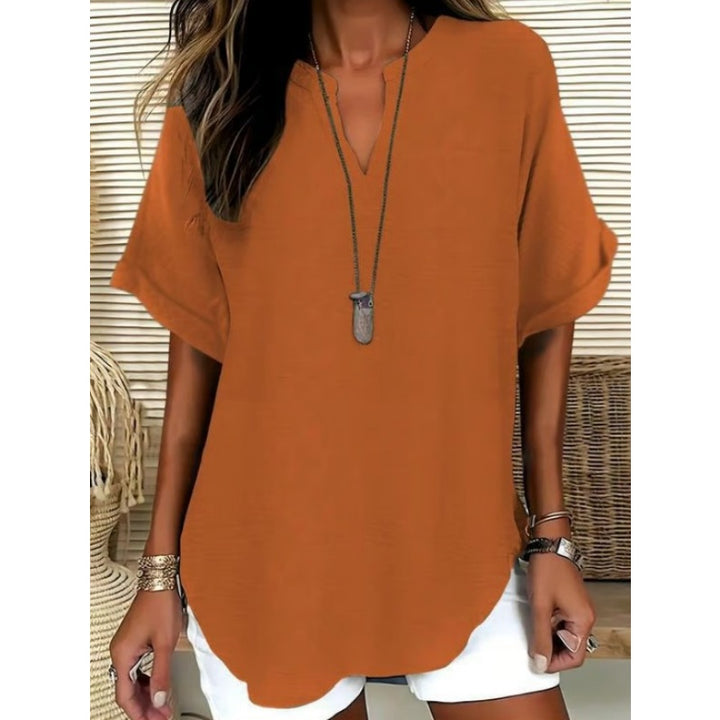 Women’s Oversized V-Neck Casual Blouse