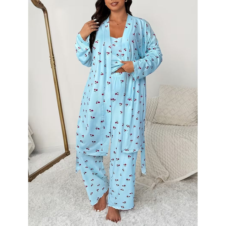 Plus Size Women’s 3-Piece Sleepwear Set