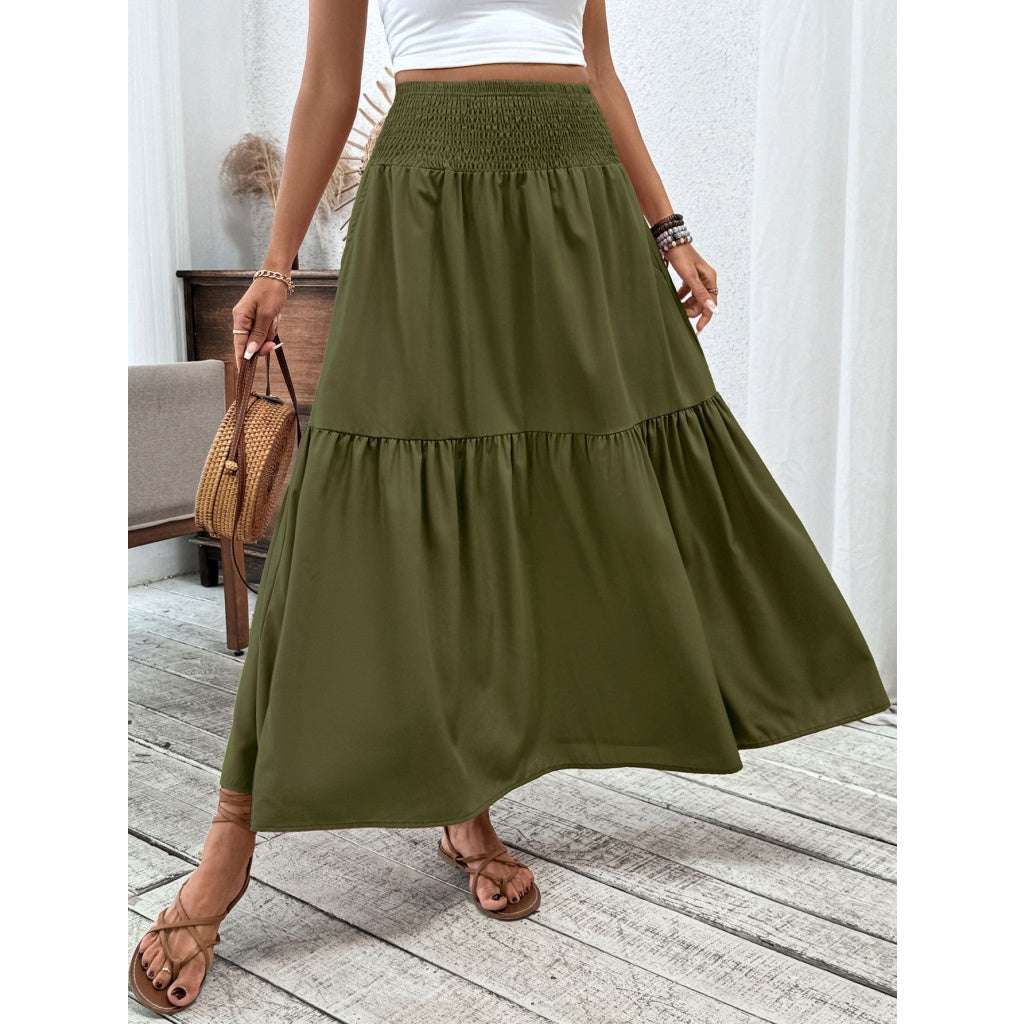 Women’s High Waisted A-Line Maxi Skirt