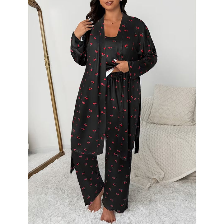 Plus Size Women’s 3-Piece Sleepwear Set