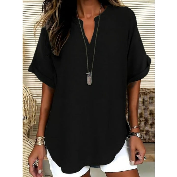 Women’s Oversized V-Neck Casual Blouse