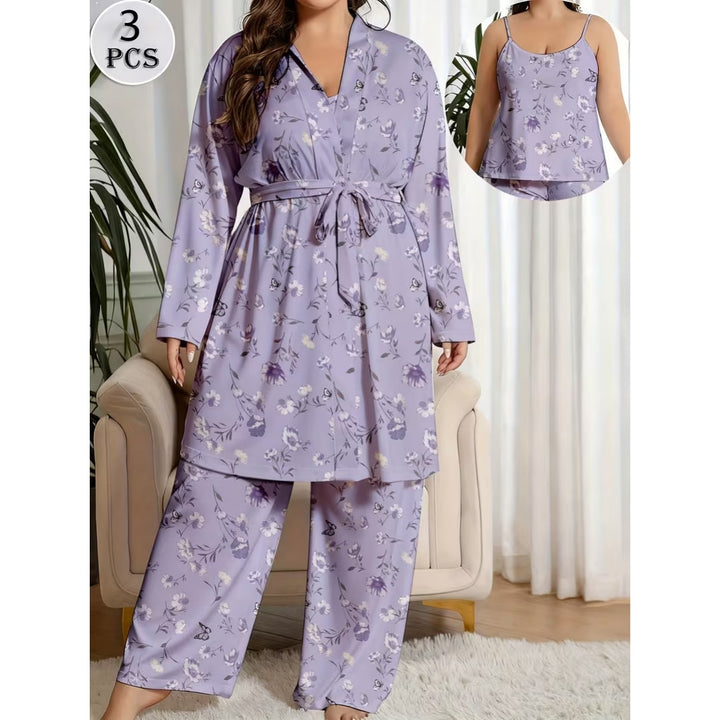 Plus Size Women’s 3-Piece Sleepwear Set