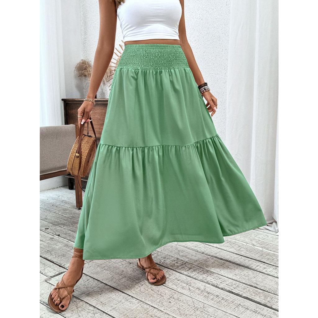 Women’s High Waisted A-Line Maxi Skirt