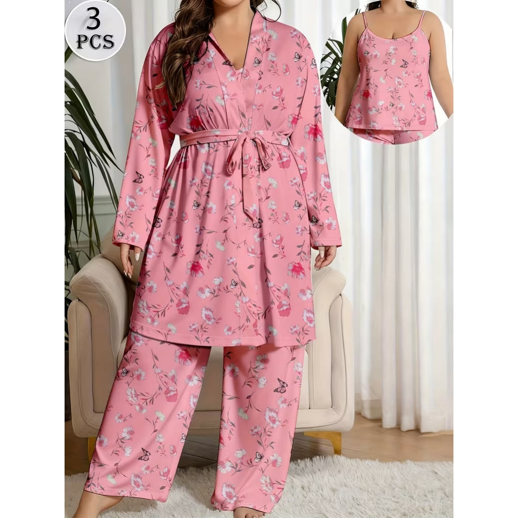 Plus Size Women’s 3-Piece Sleepwear Set