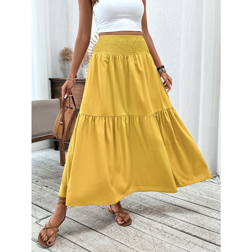 Women’s High Waisted A-Line Maxi Skirt