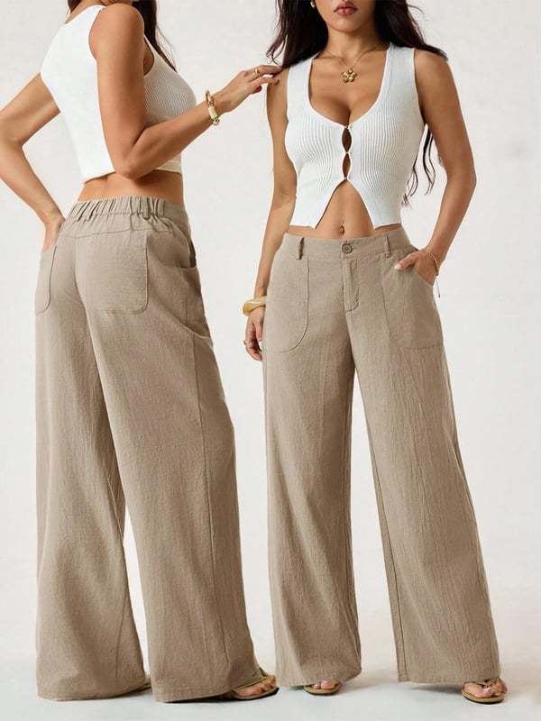Women’s Linen Cotton Wide Leg Pants
